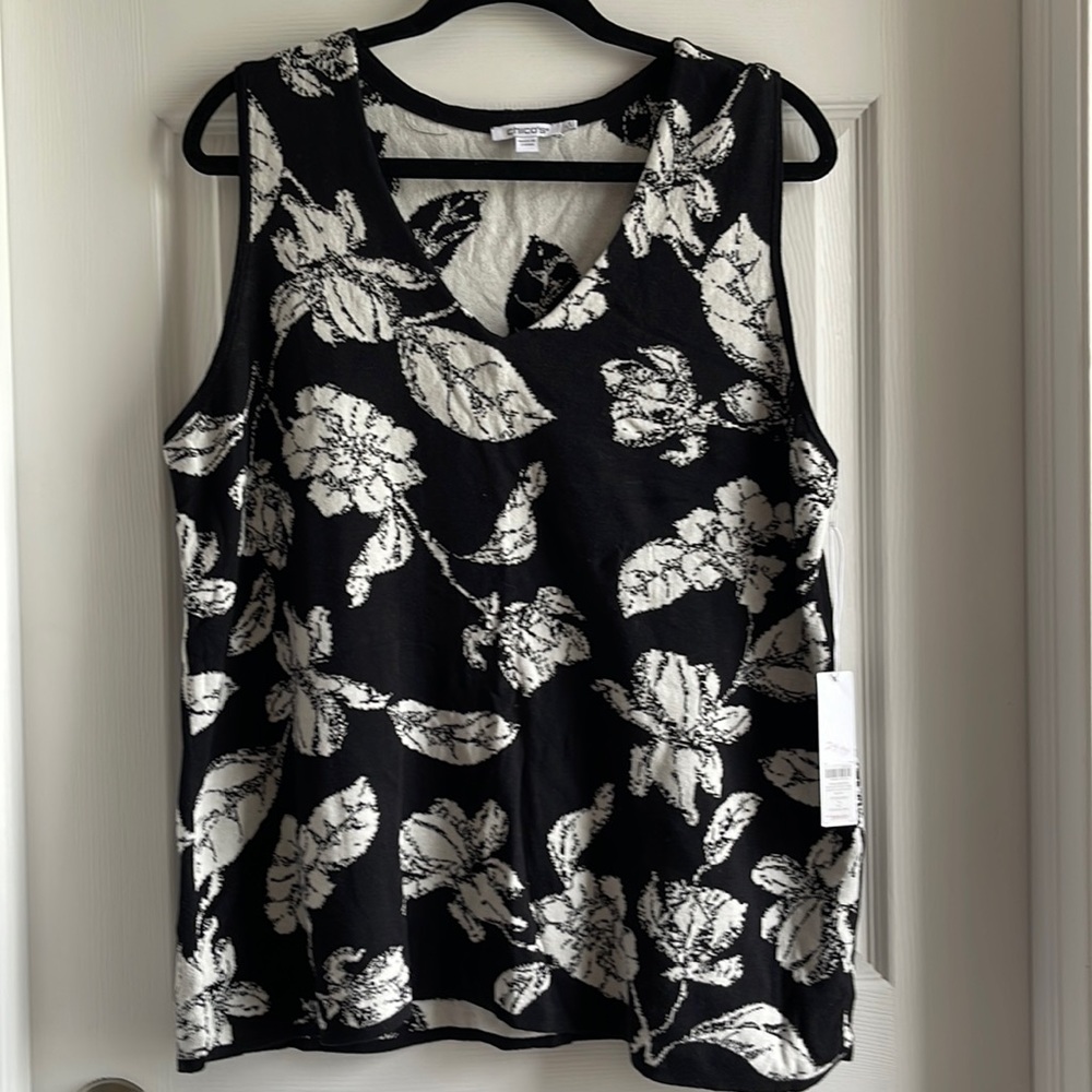 Chico’s Floral Sweater Tank
